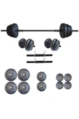 Mocca Style Moccadiamond 55 Kg Halter Seti Dambıl Seti 55 Kg Ağırlık Ve Vücut Geliştirme(50 Kg Plaka Ağırlığı) - 1