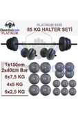 Dambılcım Platinum 85 KG Halter Seti 85 KG Dambıl Seti Ağırlık Seti Vücut Geliştirme Aleti - 3