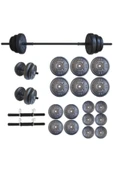 Mocca Style 85 Kg Ağırlık Seti 85 Kg Vücut Geliştirme Aleti Halter Seti (80 Kg Plaka Ağırlığı) - 2