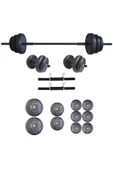 Dambılcım Halter Seti Dambıl Seti Ağırlık ve Vücut Geliştirme Aleti 45 Kg - 1