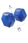 Dambılcım Mavi 3 KG x 2 Adet 6 KG Dambıl Seti 6 KG Dumbell Set - 3