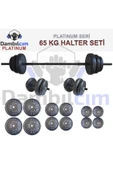 Dambılcım Platinum 65 KG Halter Seti 65 KG Dambıl Seti Ağırlık Seti Vücut Geliştirme Aleti - 1