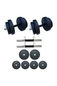 Mocca Style 23 Kg Z-barlı Megaset Halter Seti Ve Dambıl Seti Ağırlık Fitness Seti(20 Kg Plaka Ağırlığı) - 2