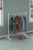 Mocca Style Komple Metal Beyaz Konfeksiyon Ayaklı Elbise Askılığı Askı Beyaz Ms-konf-1001 - 1