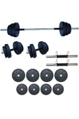 Mocca Style 35 Kg Ağırlık Seti 35 Kg Vücut Geliştirme Aleti Halter Seti - 1