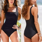 Curve Önü drapeli incelten etkili büyük beden mayo - 6