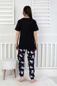 Kız Çocuk Kuromi Desenli %100 Pamuk Pijama Takımı – Yazlık Ev Giyimi – Rahat Nefes Alabilen Kısa Kollu Üst ve Uzun Alt - 6