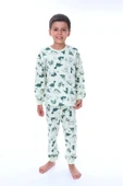 Erkek Çocuk %100 Pamuk Baskılı Pijama Takımı – Uzun Kollu, Sevimli Desenler - 2