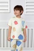 Erkek Çocuk %100 Pamuk Baskılı Pijama Takımı – Kısa Kollu, Sevimli Desenler - 2