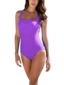 Curve Önü drapeli incelten etkili büyük beden mayo - 9