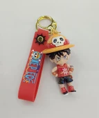 Anahtarlık Anime One Piece Luffy Slikon Lüks Anahtarlık Çizgi Film Çanta Cüzdan Süsü Figür - 4