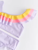 Renkli volanlı kız çocuk bikini takım DB200617BT - 9