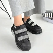 Nino Siyah Cilt Cırt Cırtlı Spor Ayakkabı thumbnail 4