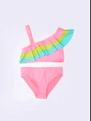 Renkli volanlı kız çocuk bikini takım DB200617BT - 4