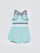 Şort ve taytlı kız çocuk bikini takım - 2