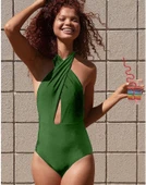 HAKİ BOYUNDAN ÇARPRAZ BAĞLAMALI MAYO DB200567M - 2