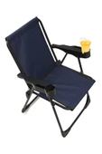 moniev Silva Kamp Sandalyesi Bardaklıklı Lüks Piknik Sandalye Lacivert - 1