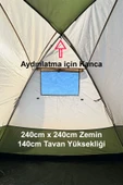 moniev Monicamp 4 Kişilik Kamp Çadırı 3 Mevsim Çift Katmanlı Çift Renk Kumaş 240cm X 240cm X 140cm - 2