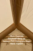 moniev Monicamp 6 Kişilik 4 Mevsim Şişme Kamp Çadırı 6m2 300cm x 200cm x 210cm 420D Kumaş Manuel Pompalı - 2