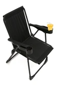moniev Silva Kamp Sandalyesi Bardaklıklı Lüks Piknik Sandalye Siyah thumbnail 1