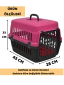 Beylini Kedi Köpek Evcil Hayvan Taşıma Kutusu Yumuşak Zeminli Portatif Seyahat Veteriner Uyumlu Hafif Evcil Hayvan Çantası Pratik Kullanımlı Evcil Hayvan Taşıyıcı Pembe 28X33X45 cm - 4