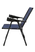 moniev Silva 3 Adet Kamp Sandalyesi Bardaklıklı Lüks Piknik Sandalye Lacivert + Katlanır Mdf Masa thumbnail 3