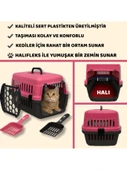 Beylini Kedi Köpek Evcil Hayvan Taşıma Kutusu Yumuşak Zeminli Portatif Seyahat Veteriner Uyumlu Hafif Evcil Hayvan Çantası Pratik Kullanımlı Evcil Hayvan Taşıyıcı Pembe 28X33X45 cm - 2