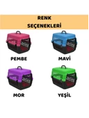 Beylini Kedi Köpek Evcil Hayvan Taşıma Kutusu Yumuşak Zeminli Portatif Seyahat Veteriner Uyumlu Hafif Evcil Hayvan Çantası Pratik Kullanımlı Evcil Hayvan Taşıyıcı Mor 28X33X45 cm - 2