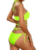 Bağlama Detaylı bikini takım DB200780BT - 12