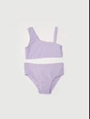 Dokulu kumaş kız çocuk bikini takım - 4