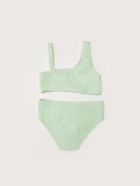 Dokulu kumaş kız çocuk bikini takım - 11