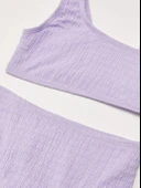 Dokulu kumaş kız çocuk bikini takım - 6