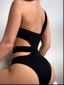 Çizgili özel kumaşlı Cut Out Mayo DB200727M - 2