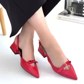 Rewat Kırmızı Cilt Topuklu Ayakkabı thumbnail 4