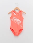 Beyaz Baskılı kız çocuk mayo DB200798CM - 10