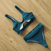 Dokulu özel kumaşlı Bikini Takım DB200785BT - 7