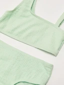 Dokulu kumaş kız çocuk bikini takım - 12