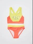 Sarı Baskılı kız çocuk bikini takım DB200745BT - 1