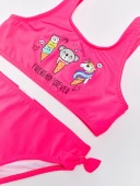 Fiyonklu kız çocuk bikini takım - 6