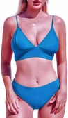 Kaplı Üçgen Bikini Üstü DB200051BU - 2