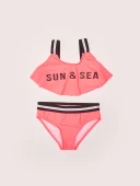 Mercan Volanlı Kız Çocuk Bikini Takım DB200790BT - 1