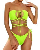 Bağlama Detaylı bikini takım DB200780BT - 11