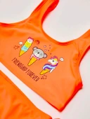 Fiyonklu kız çocuk bikini takım - 8