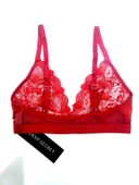 YILBAŞI KIRMIZI SIRTI TÜL DETAYLI BRALET DS200451BR - 3