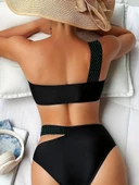 Lastikli Cut Out Bikini Takım DB200713BT - 2