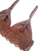 KAHVERENGİ MICRO DANTELLİ BRALET DS200471BR - 3