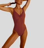 Dekoltesi geçme detaylı toparlayıcı mayo - 8