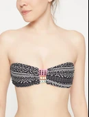 Renkli şerit detaylı bikini üstü - 2