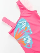 Pembe Baskılı Kız Çocuk Mayo - 3