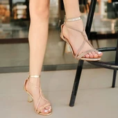 Yulia Gold Cilt Topuklu Ayakkabı thumbnail 4